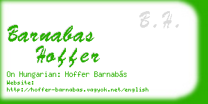 barnabas hoffer business card